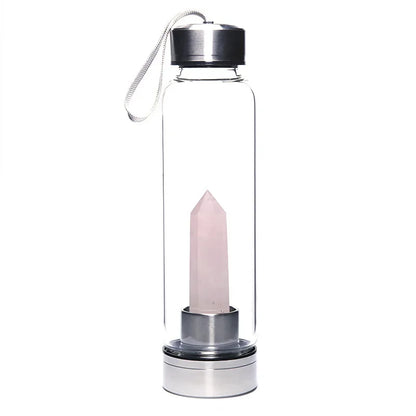 Natural Crystal Stone Healing Water Bottle