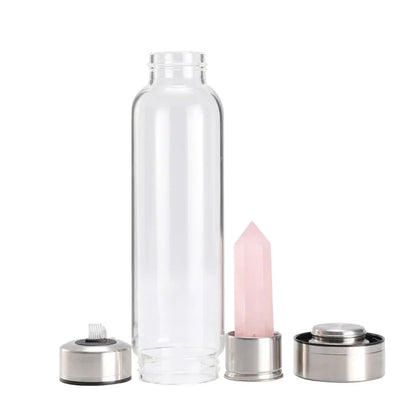 Natural Crystal Stone Healing Water Bottle