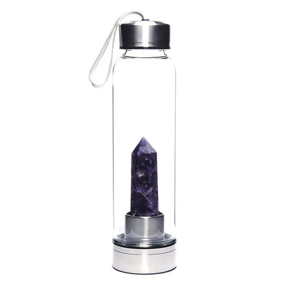 Natural Crystal Stone Healing Water Bottle