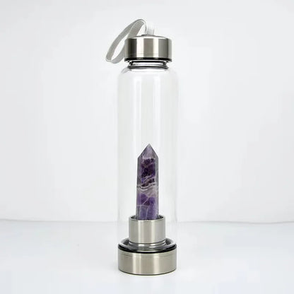 Natural Crystal Stone Healing Water Bottle